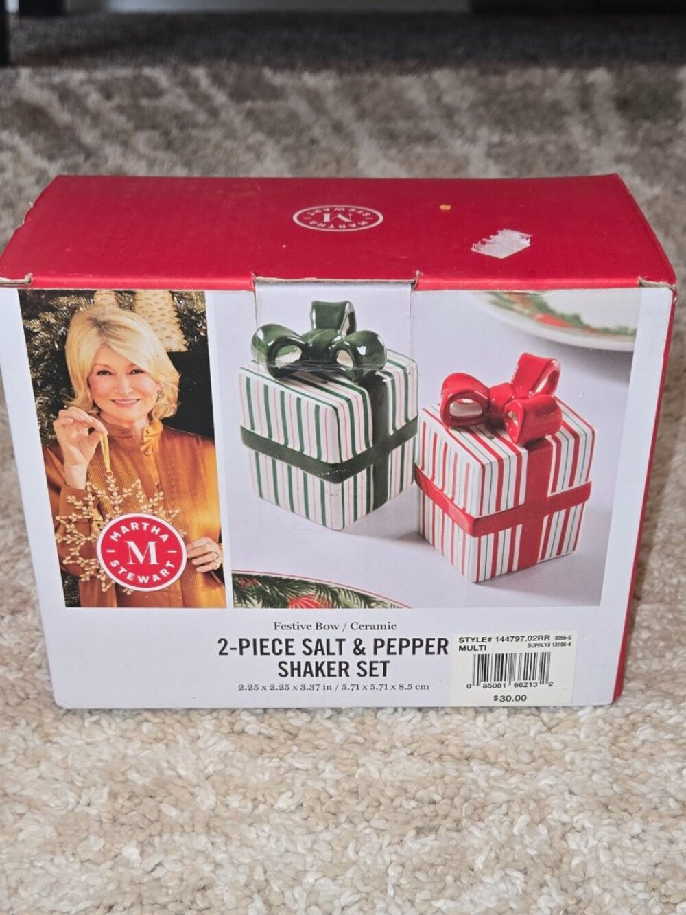 Martha Stewart Salt and Pepper Shakers New